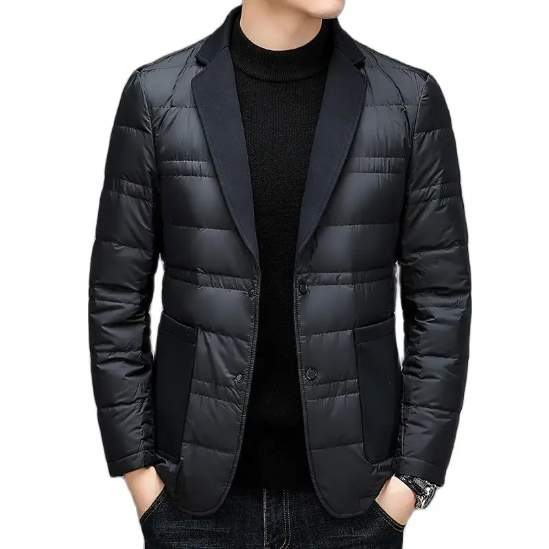 BATMO 2024 New Arrival Winter 90% White Duck Down Jackets Men,Mens Warm Thick blazer Coat, WYR8606