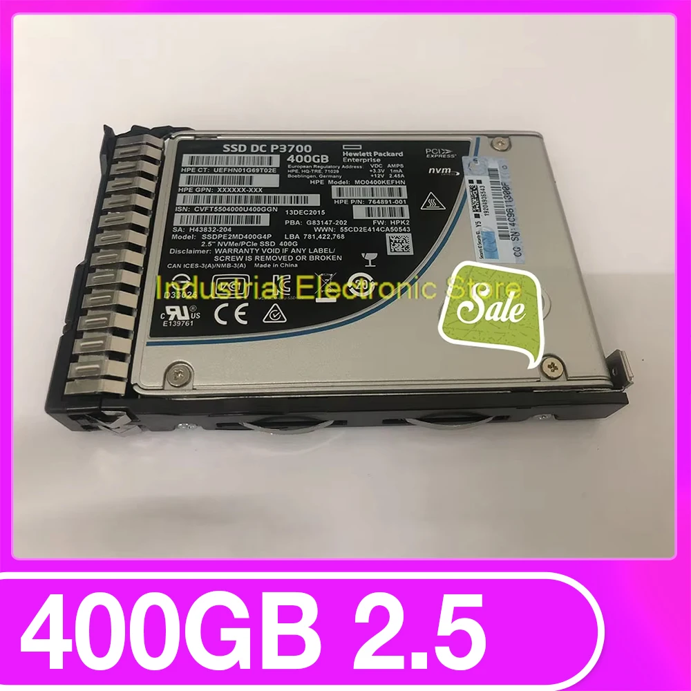 

736936-B21 765059-001 400GB 2.5 NVME SAS P3700 SSD