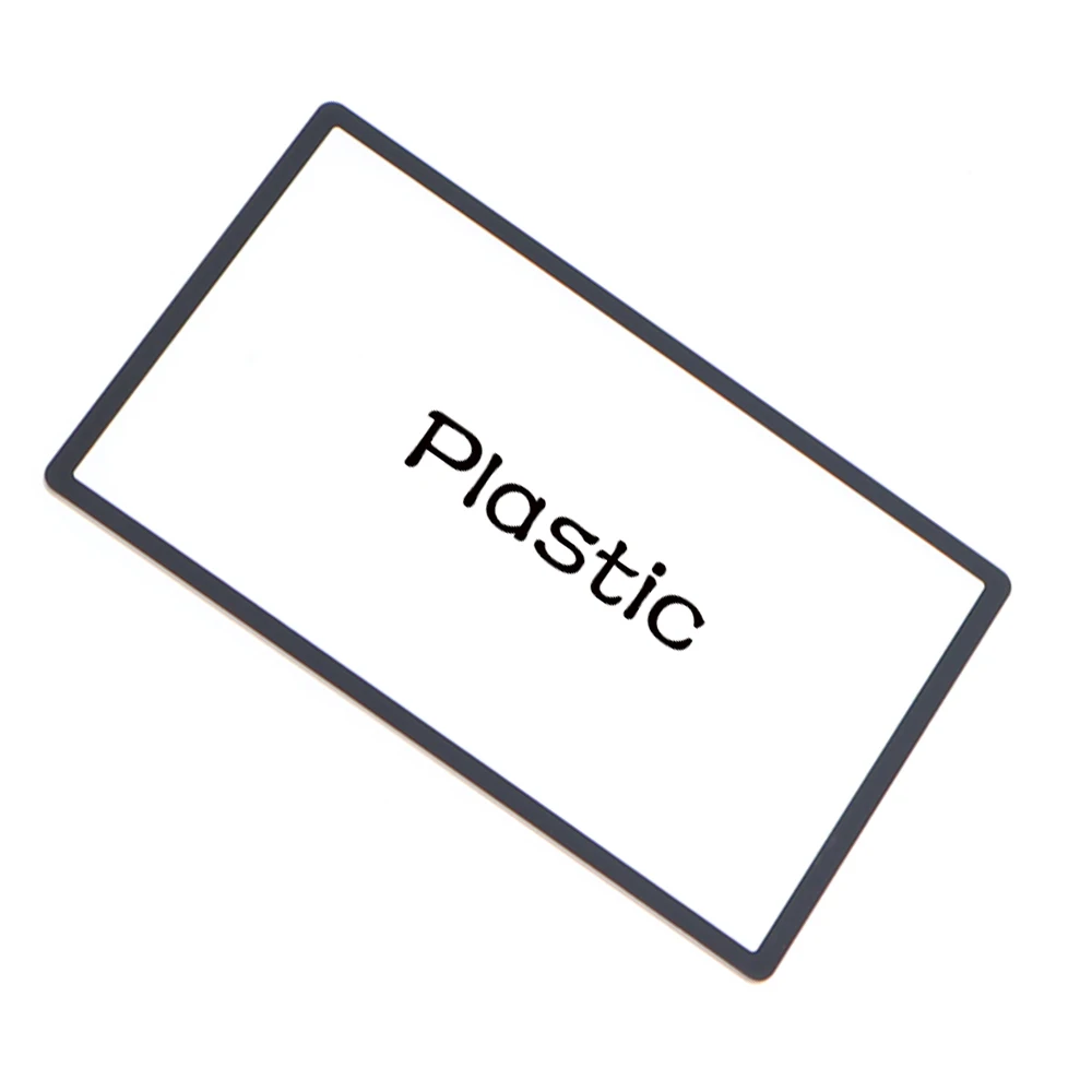 1 buah untuk 2DS penutup lensa luar cermin permukaan atas layar LCD atas plastik depan hitam & putih