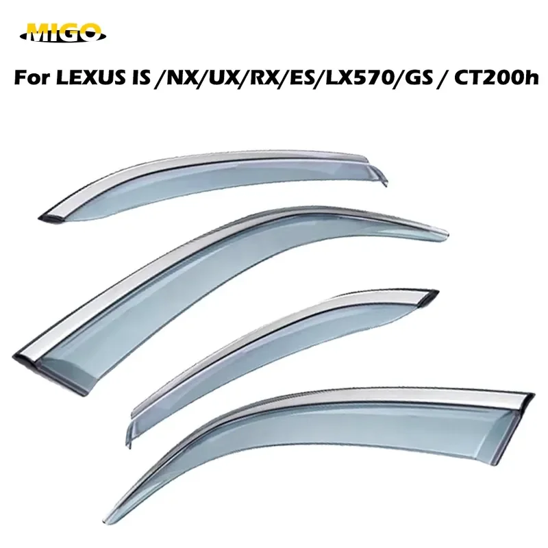 Car Window Visor Wind Deflector for Lexus IS NX UX RX ES LX570 GS CT200h Multi-Model Door Rain Guard Sun Visor