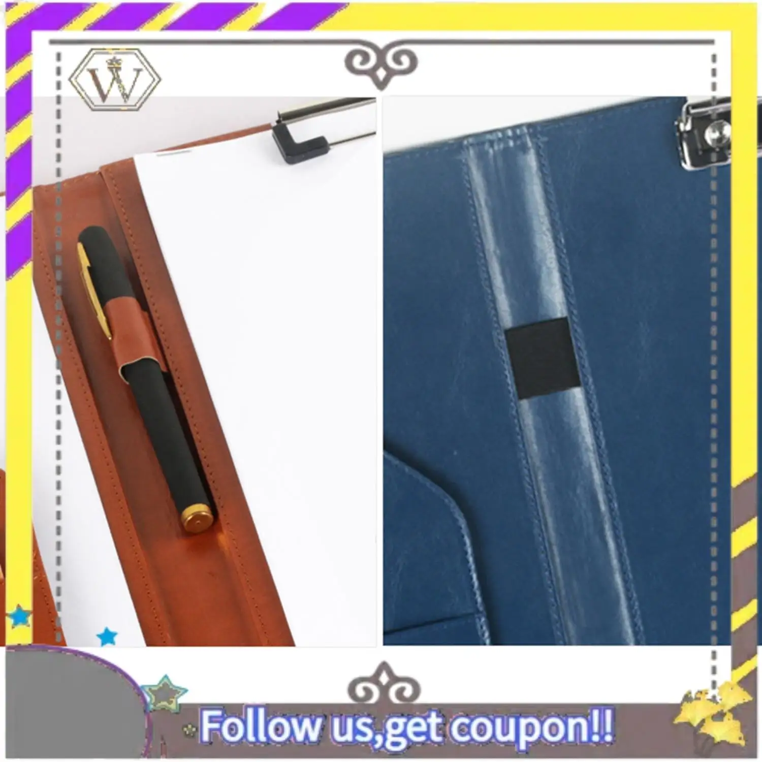 

AU33-2 шт. Сумка для документов формата А5, папка для файлов, буфер обмена, бизнес-офис, финансовые школьные принадлежности-коричневый и синий