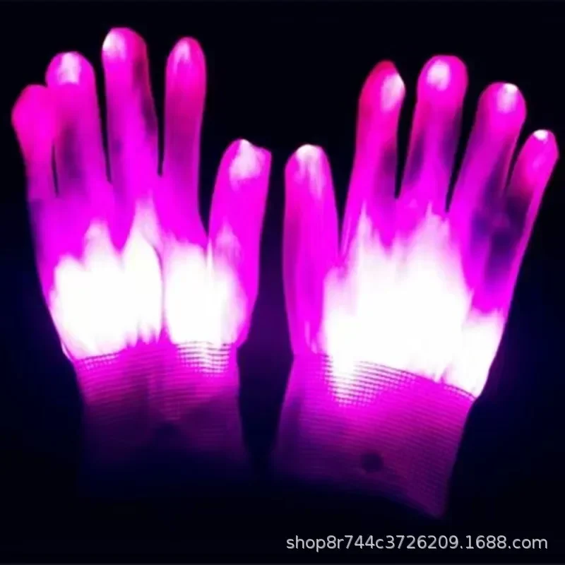 ColorFlashing Color Changing Luminous Gloves Stage Cheer Cool Led Gloves Night Running Bar Atmosphere Props Glowing Party