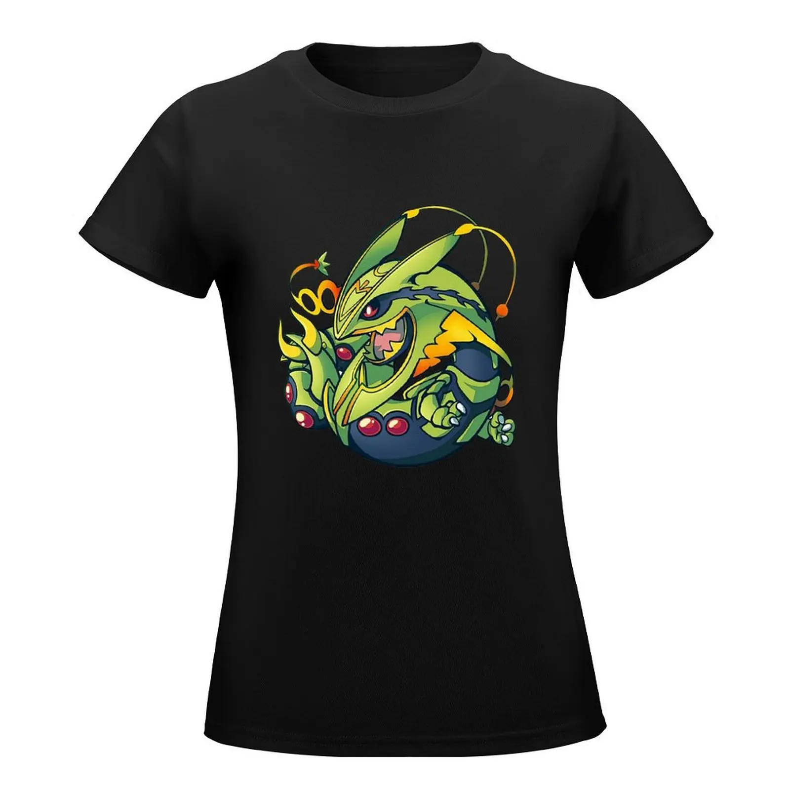 Ráyquaza Mega Chibi T-Shirt heavyweights lady clothes Women's t-shirt