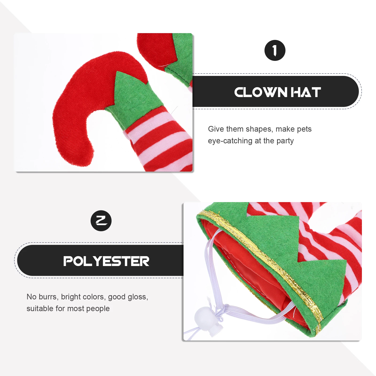 

Pet Clown Hat for Dog Cat Green Xmas Santa Costume Accessories Breathable Lightweight Comfortable Party Cosplay Props Premium
