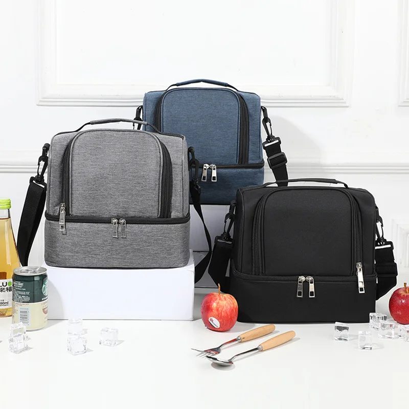 Cross-border Hot-selling Outdoor Fresh-keeping Ice Bag Korean Style Simple Mommy Baby Bottle Portable Lunch Box Insulated Bag