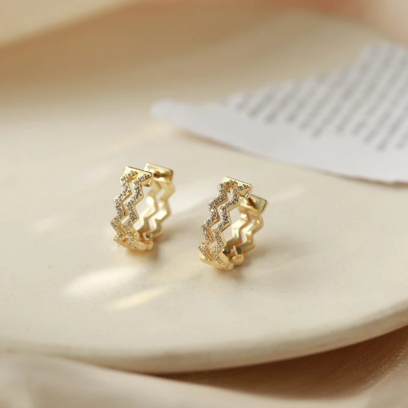 ANENJERY CZ Zirkon Kreis Creolen für Frauen Männer Punk Trendy Party Zubehör Mode Schmuck Geschenk – Detail 10