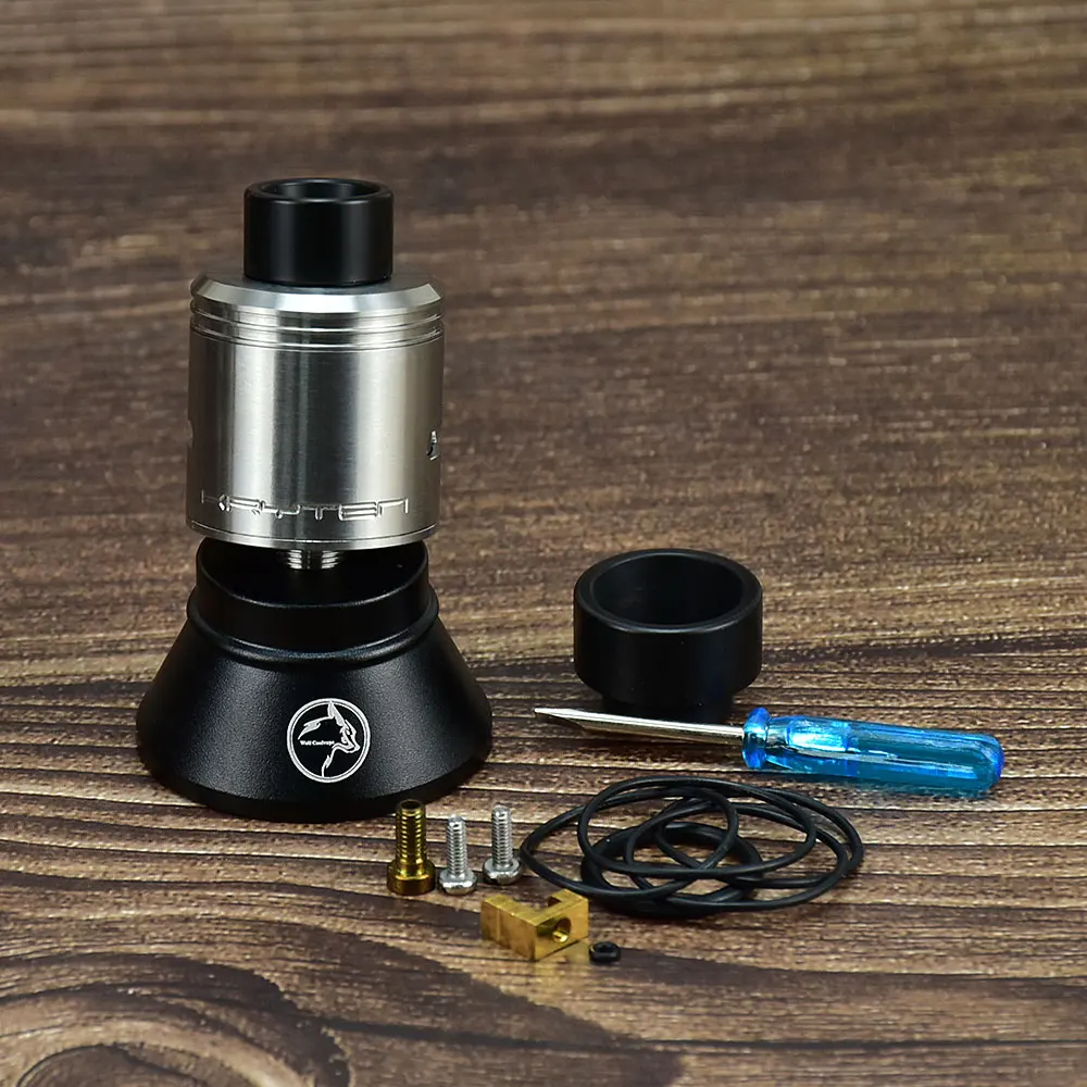 Wolfcoolvape Psyclone Kryten 24mm Dual Coil RDA with Squonk Pin MTL Vape Tank Rebuildable Drip Atomizer for Mods