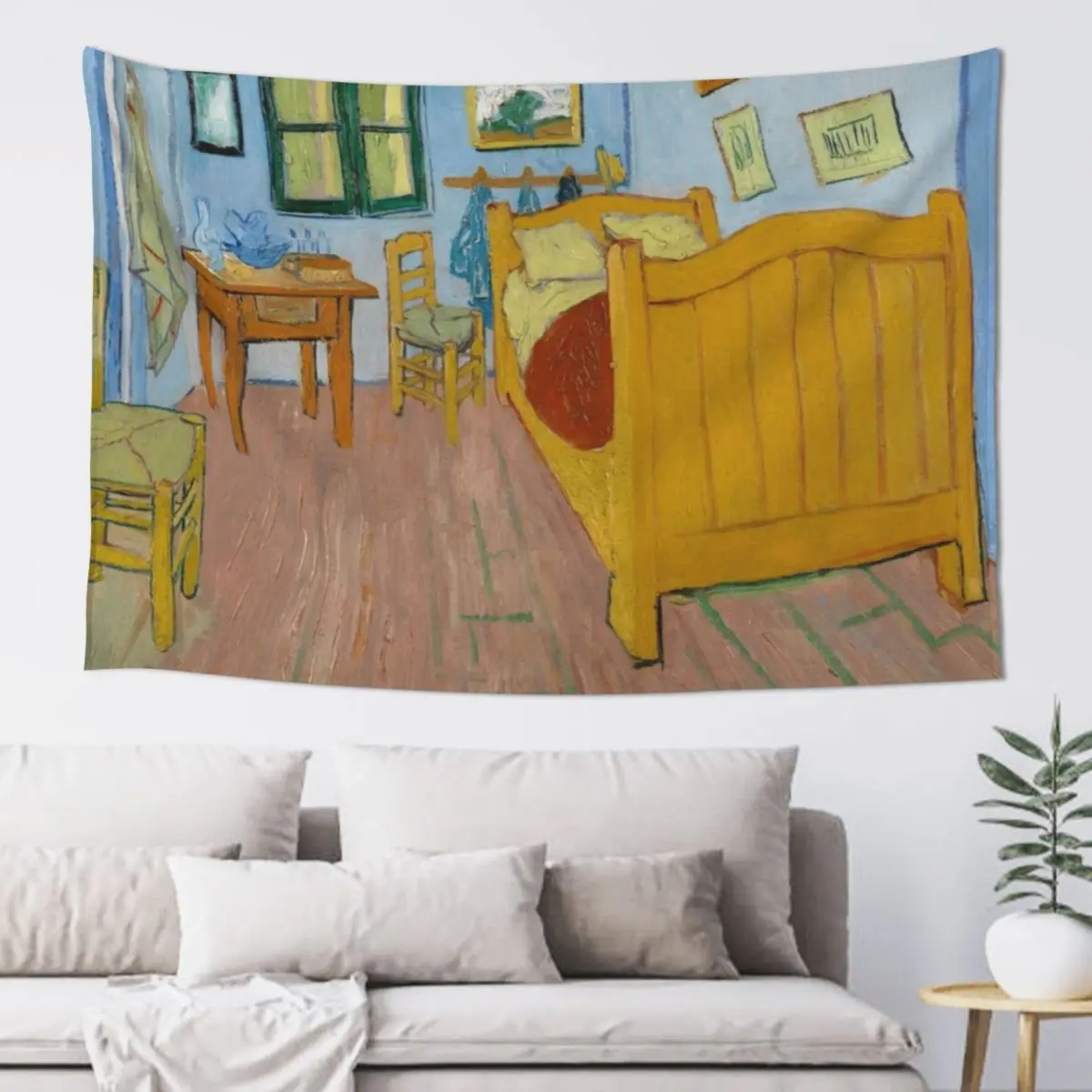 

Vincent van Gogh, The Bedroom, 1888 Painting Tapestry Home Decor Accessories Aesthetic Room Decor Tapestry