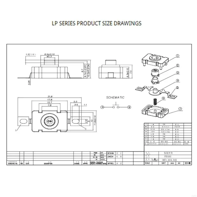 J6PE 10 PCS untuk 30V1A Torch Senter Lock-Lock Micro Open Close
