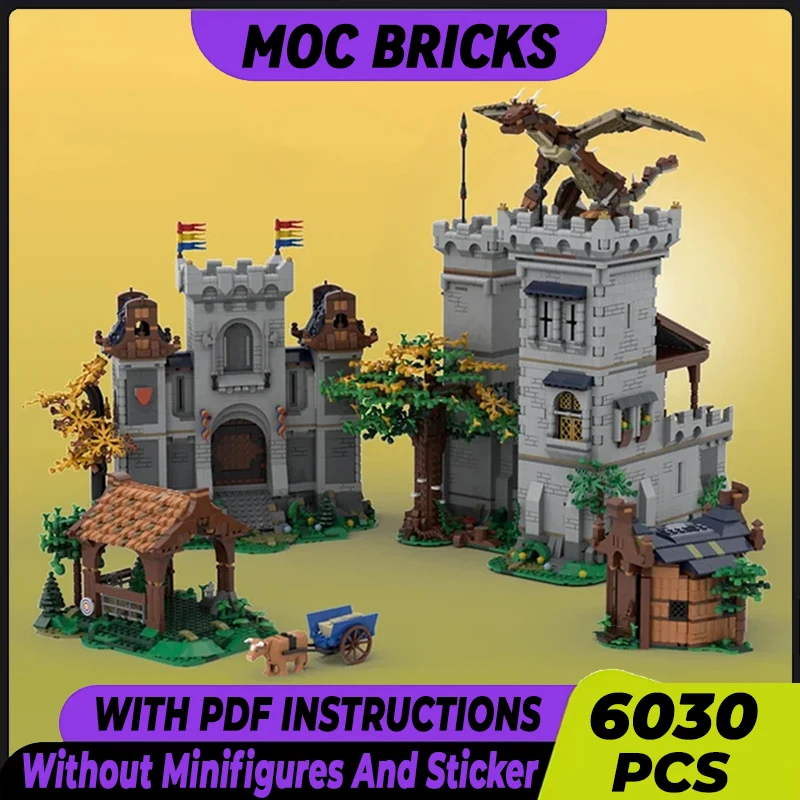 Medieval Castle Model Moc Building Bricks Fortress Exploration Technology Modular Blocks Gifts Christmas Toys DIY Sets Assembly