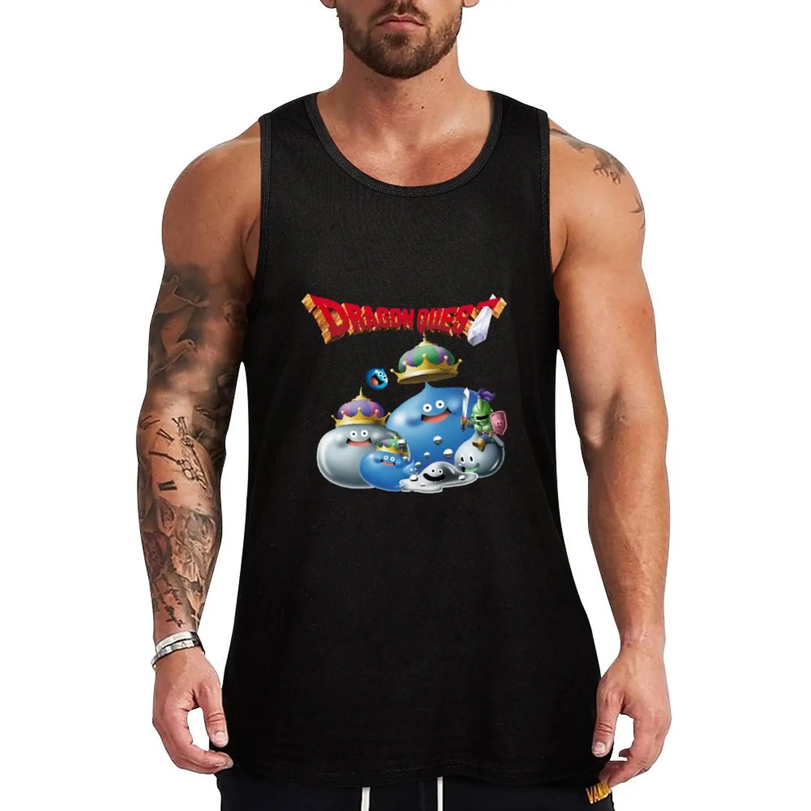 

Dragon Quest - slime Tank Top gym clothes man T-shirt male Bodybuilding clothing man