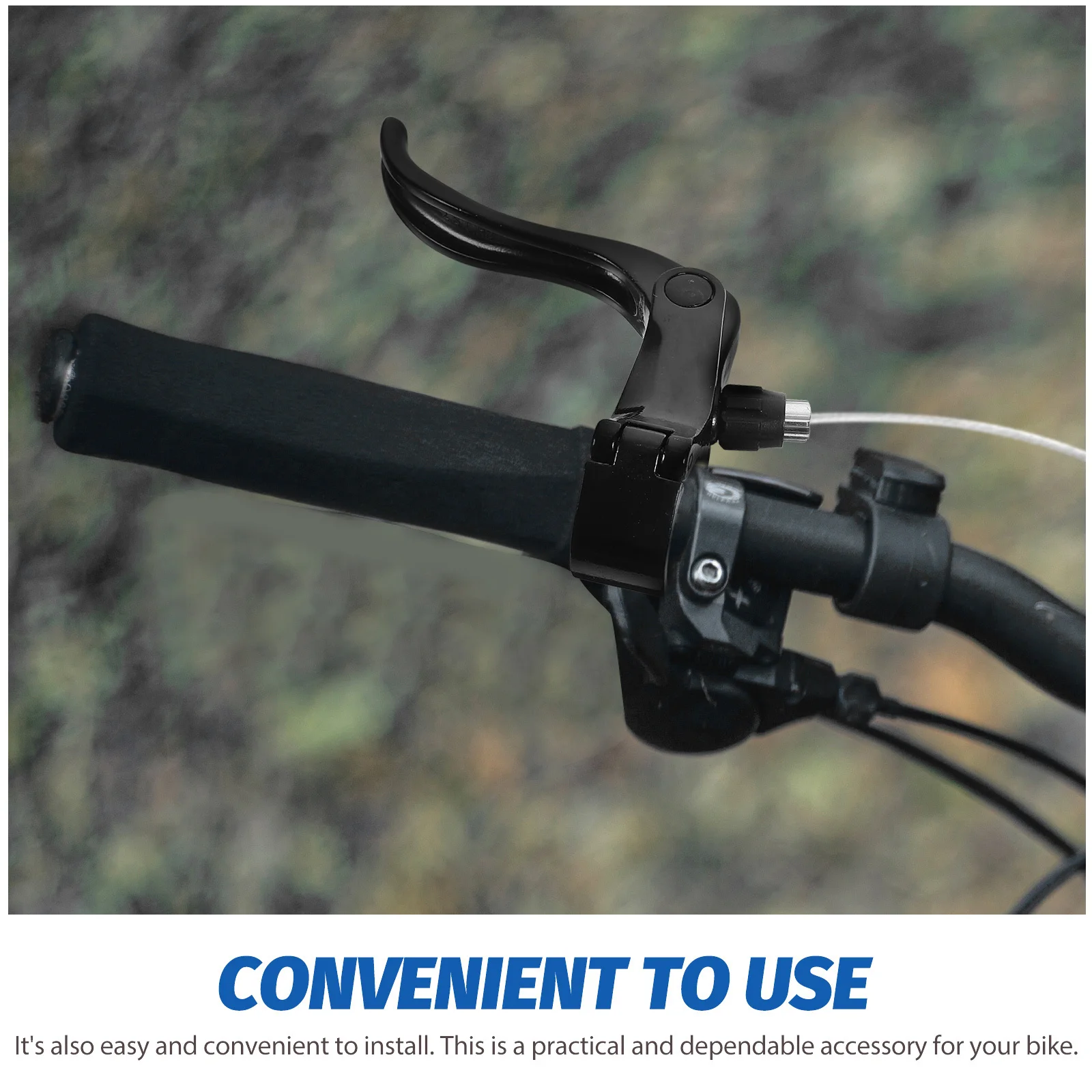 زوج واحد من رافعة فرامل الدراجة، مقبض فرامل تروس ثابت، أسود خفيف الوزن، متين، سبائك الألومنيوم، سهل التركيب، مناسب للثابت