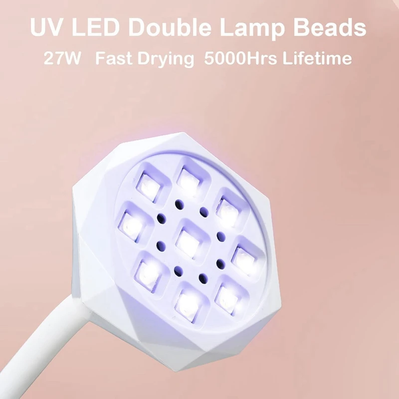 UV LED 네일 램프, 무선 고속 경화, 충전식 구즈넥 플래시 큐어, 젤 광택제 손톱용 UV 젤 X 라이트