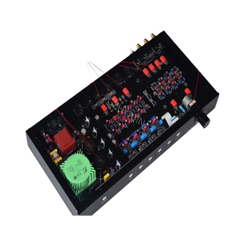 Versi terbaru upgrade klasik MBL6010 line preamplifier keseimbangan penuh versi pengendali jarak jauh Clone MBL6010D JRC5534 JRC5532