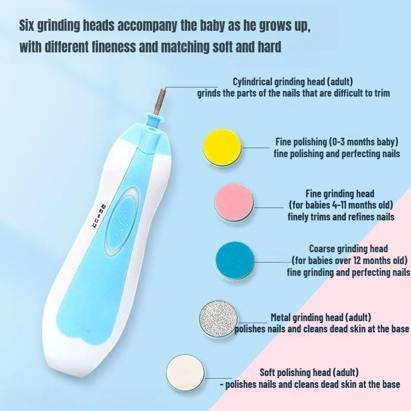 Multifunctional Electric Baby Cutter Trimmer Manicure Tool Set Baby Trimmer Baby Nail File Clippers Toes Fingernail