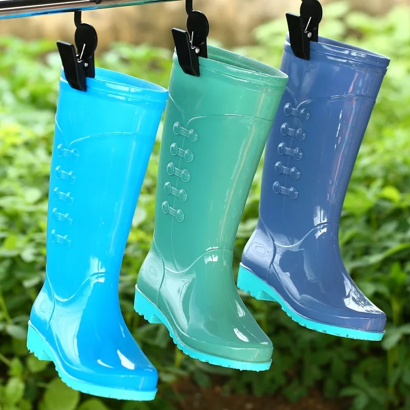 Miaoguan Women\'s Mid Calf Rain Boots Galoshes Rubber Water Booties Short Waterproof Garden Shoes Women Anti-slip Water Shoe 2022