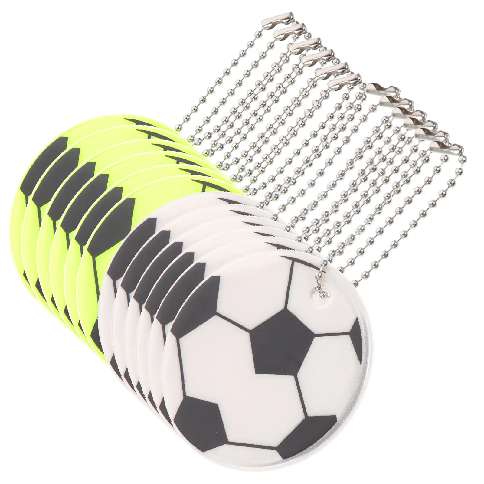 

12pcs Reflective Hanging Decor Soccer Pendant School Bag Backpack Charms Kids Party Favors Lightweight Durable Small Size