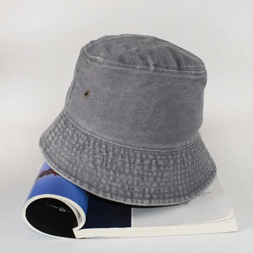 

Unisex Cotton Denim Bucket Hats Women Summer Sunscreen Panama Hat Men Denim Fabric Sunbonnet Outdoor Fisherman Hat Beach Cap