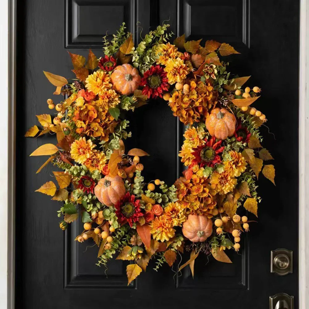 Fall Harvest Pumpkin Wreath 5