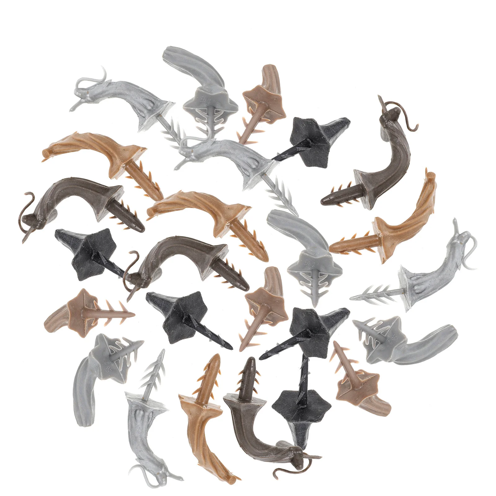 24 Stück Kürbis-Zubehör, Simulationsstängel, einfach zu installieren, Kunststoff, DIY, dekorative Stiele für Halloween, Basteln, Heimdekoration