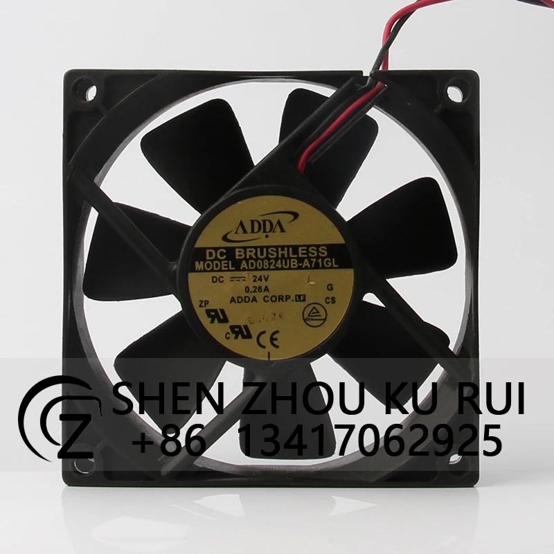 

Case Cooling Fan Inverter High Airflow for ADDA AD0824UB-A71GL 8025 8CM 24V 0.26A