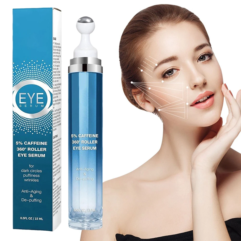

5% Caffeine Eye Roller Serum Formulated With Natural Ingredients For Home Travel