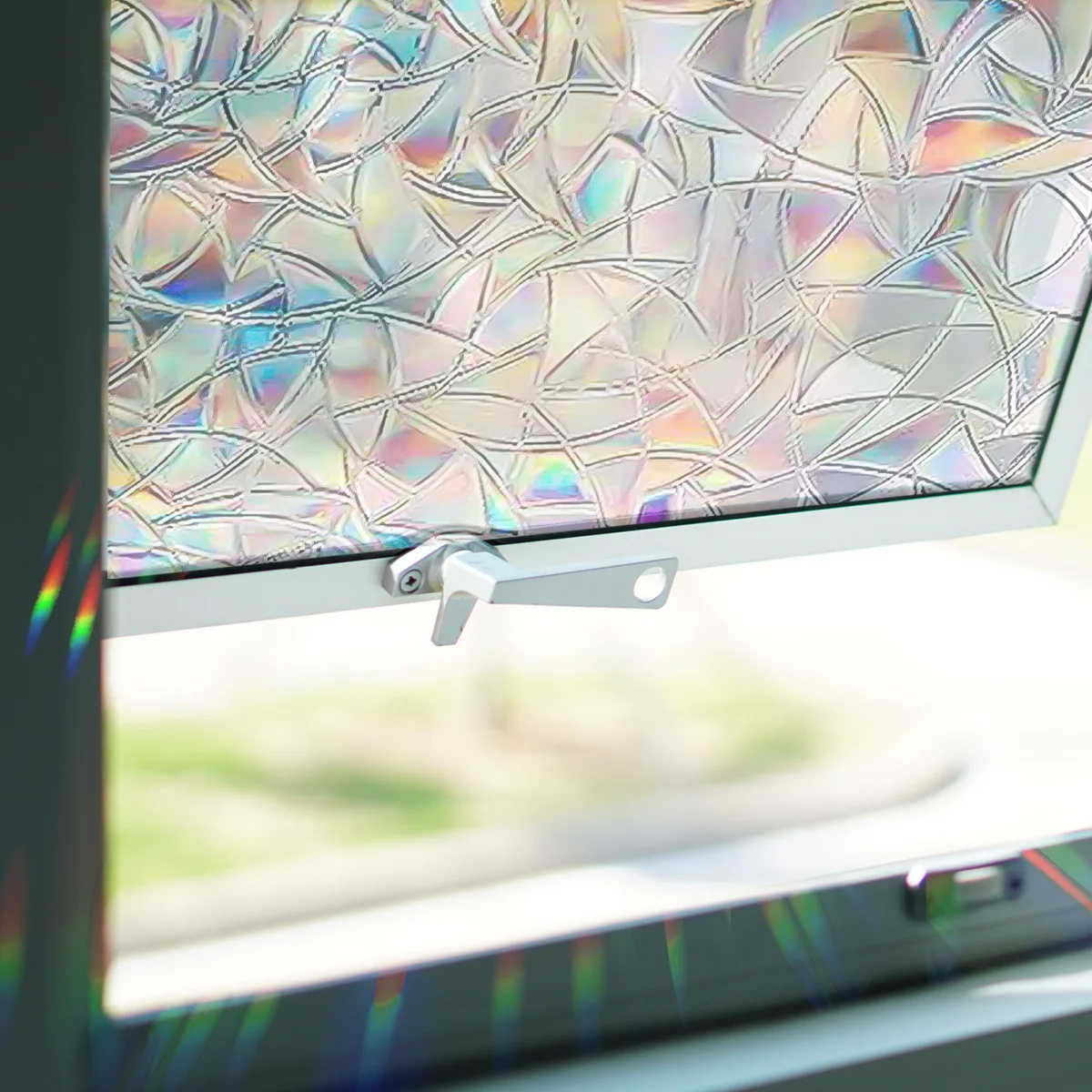 Scaly translucent colorful sunlight electrostatic sticker window sticker window shading stickers glass  can be cut