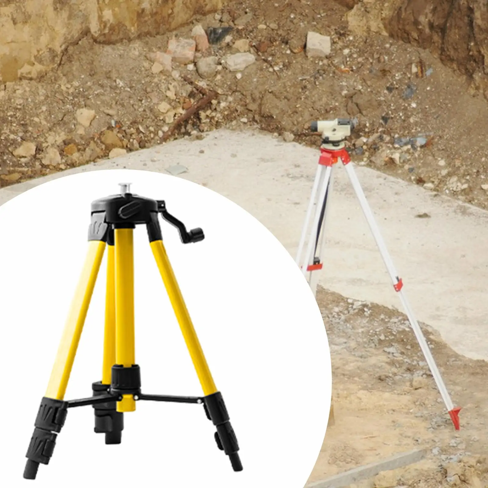 

Level Tripod Stand Bubble Level Distance Measure Holder Telescopic Tripod