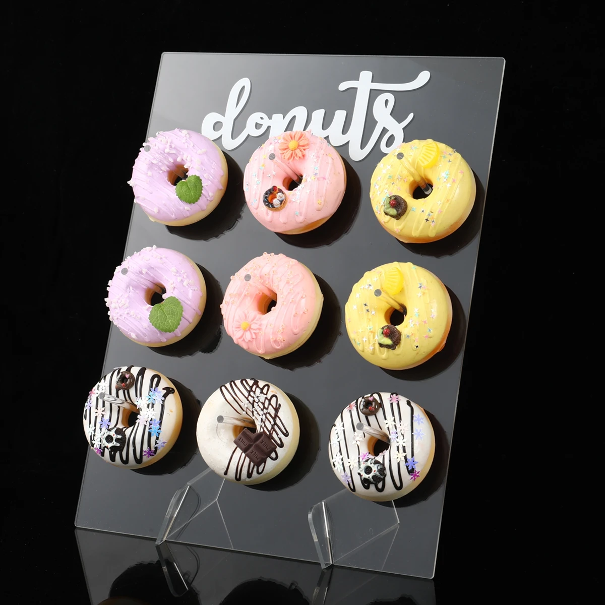 

Donut Display Stand Happy 1st Birthday Party Decorations Kid Gift Acrylic Donut Support Wedding Party Baby Shower Girls Supplies