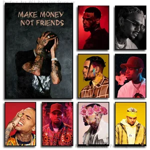 クリスブラウンポスターポスターアートプリントバーリビングルームの家具の装飾 10ベストセールスクリスブラウンアート-3