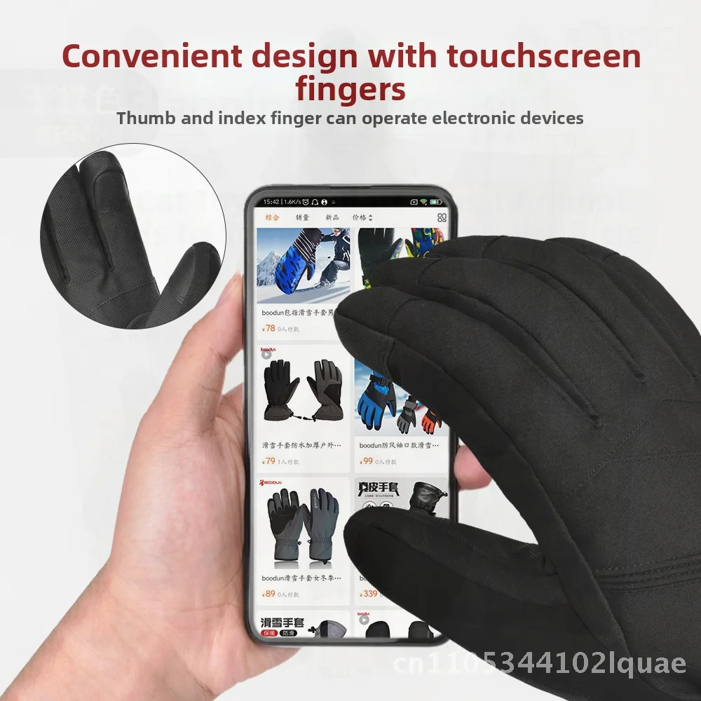 

3M Cotton Thickened Ski Gloves for Men And Women Touch Screen Compatible Warm Mountaineering Hiking Gloves for Autumn Winter