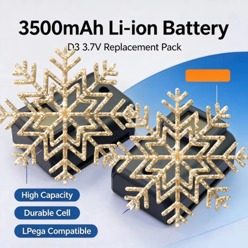 D3 Replacement Lithium Battery 3.7V 3500mAh Rechargeable Power Accessory for LPega 3D 4D 12/16 Line Laser Level
