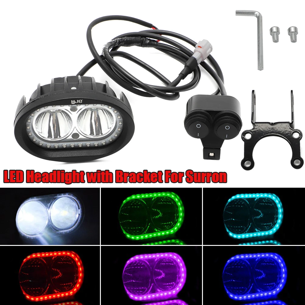 

For Surron Light Bee X LED Headlight with Bracket , Upgrade Head Light Switch Plug Waterproof Electric off-road BIke Dirt Bike