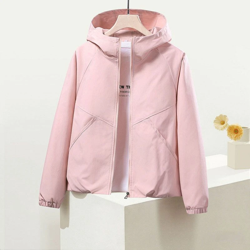 Trench Coat Women 2026 New Spring Autumn Clothes Hooded Windbreaker Jacket Female Outerwear Tops Student Coats 3XL