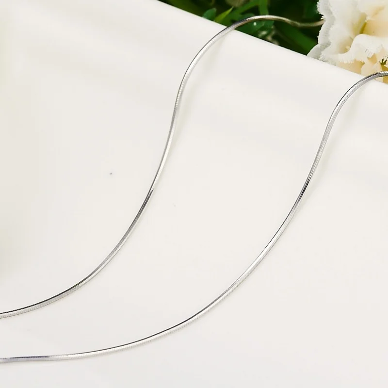 

10PCS Factory Price 18 Inch 925 Sterling Silver Jewelry Link Snake Necklace Chains With Smooth Lobster Clasps For Pendant