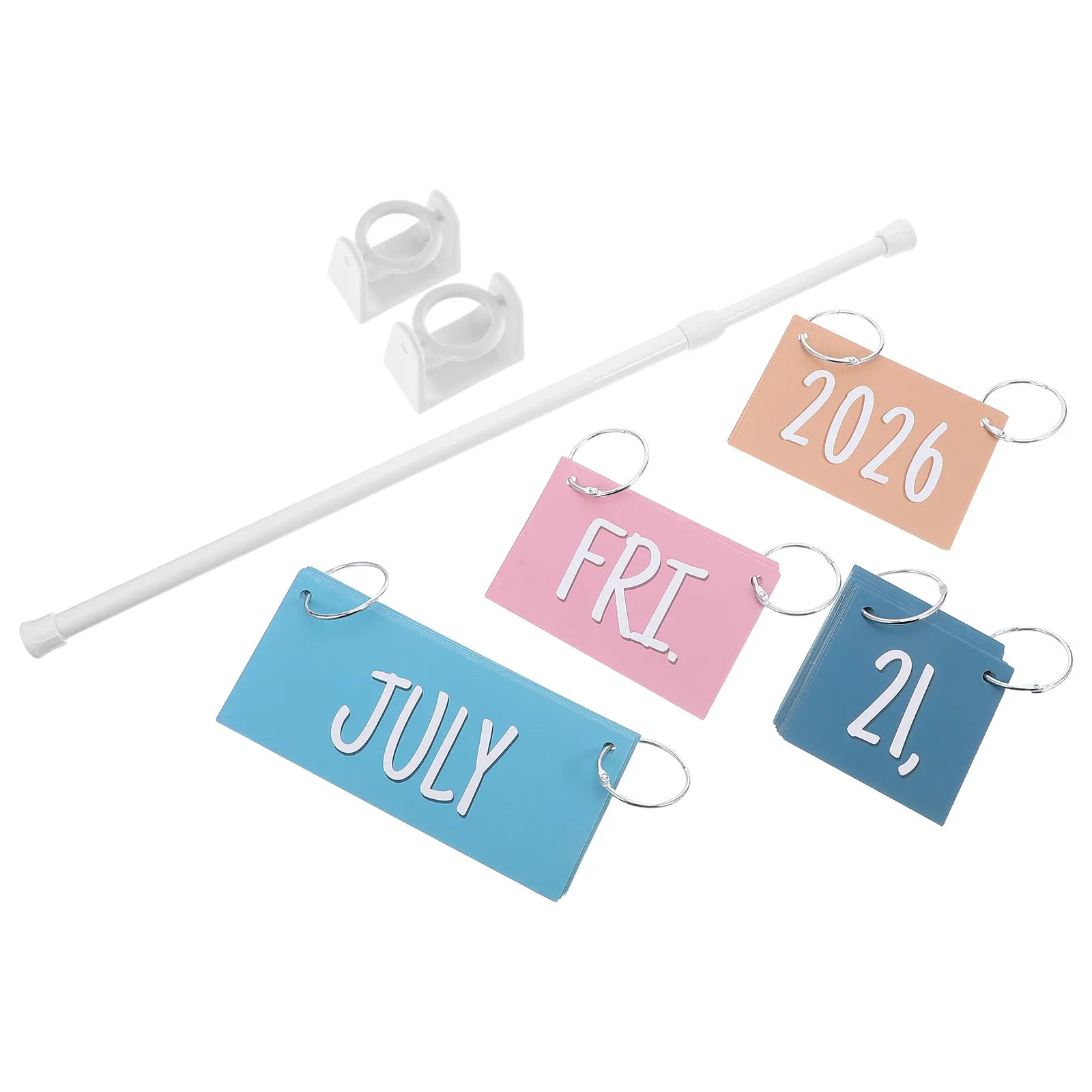 calendar-with-adjustable-holder-bulletin-board-calendarset-for-classroom-boho-rainbow-flip-decor-decorations-home
