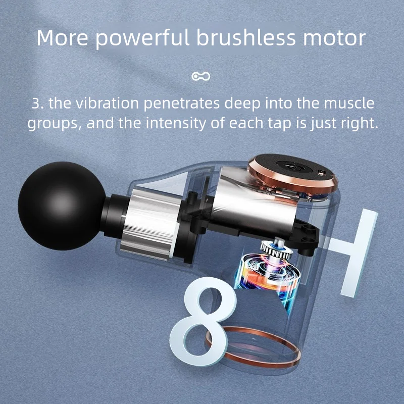 Professional Muscle Massage Gun Attachment Kit with 4 Interchangeable Heads for Deep Tissue Recovery Home Use Accessory