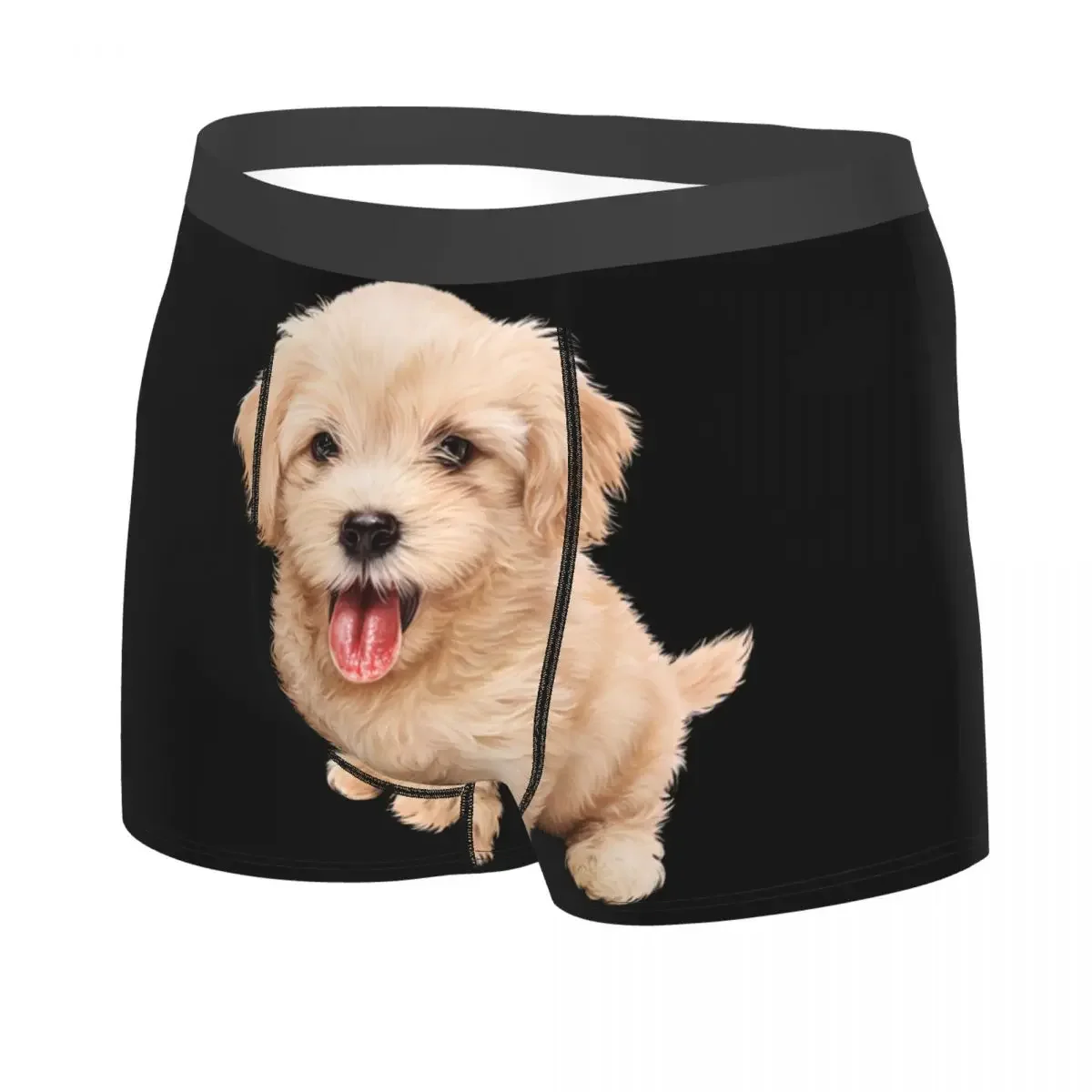 Male Sexy Poodle Dog Underwear Boxer Briefs Stretch Shorts Panties Underpants