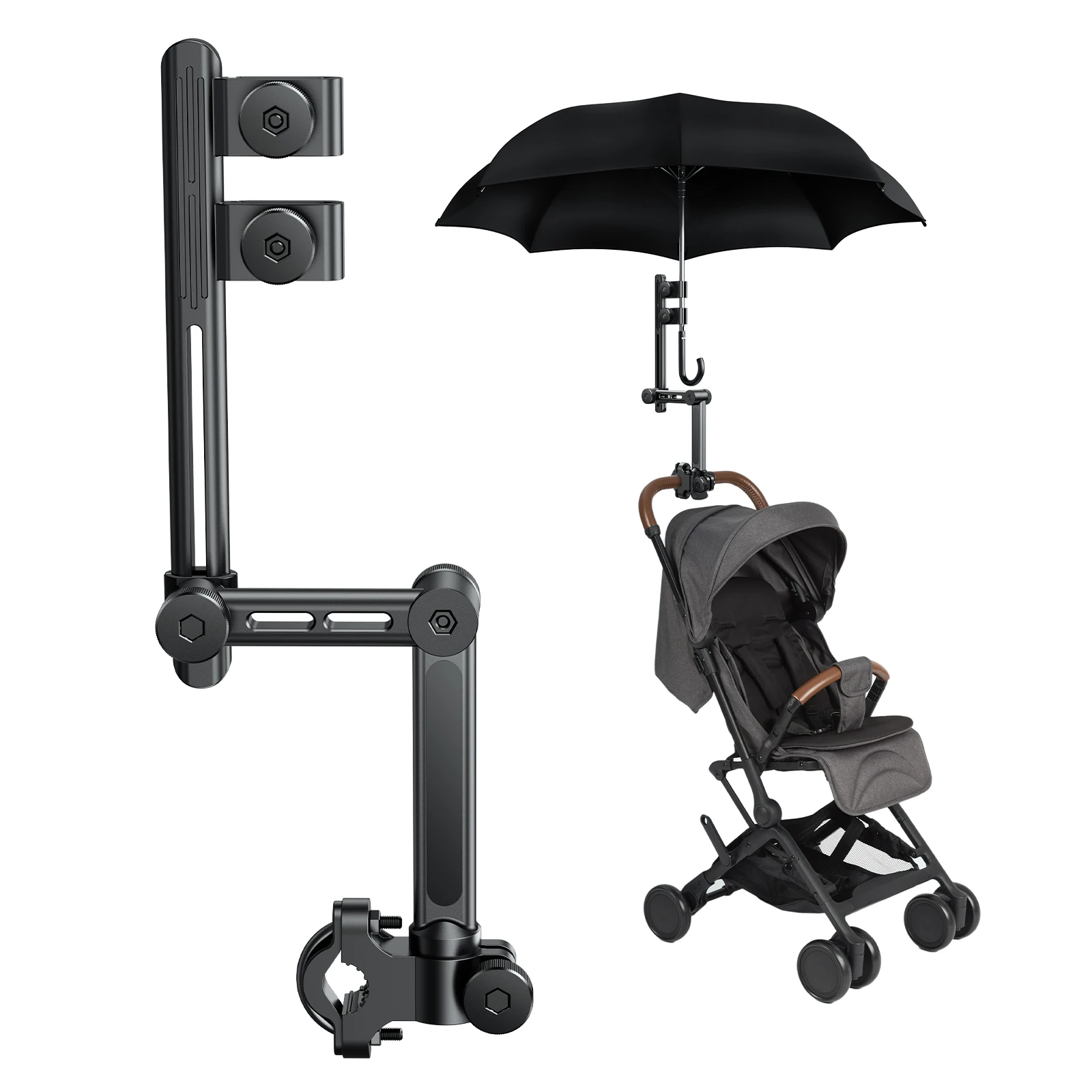 

Oatsbasf Регулируемая тележка для гольфа, держатель для зонта, подставка для детской коляски, держатель для зонта, складной зонт, защита от УФ-солнца и дождя