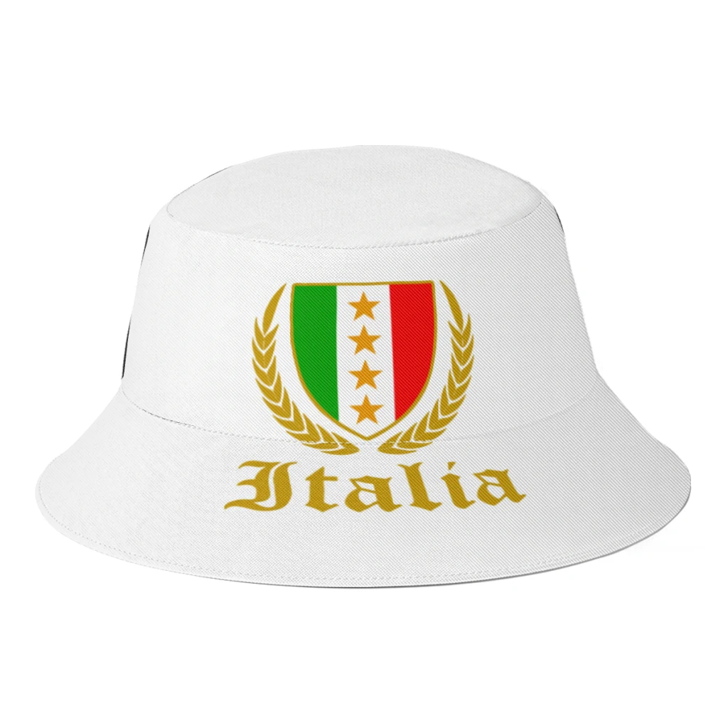 

Winter Italia Italy Italian Flag Bucket Hats for Woman Man Vintage Euro Fisherman Hat Hiking Boonie Hat