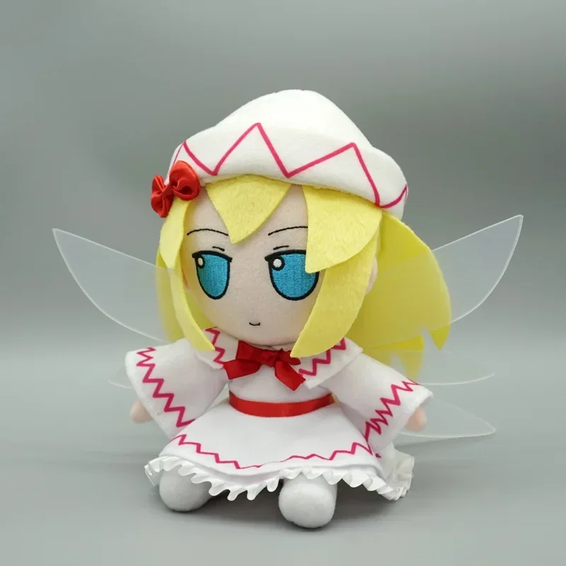 20 cm Anime Spiel TouHou Projekt Fumo Lilie Weiß Kawaii Cosplay Baumwolle Puppe Cartoon Plushie Spielzeug Figuren DIY Puppet Decor Fans geschenk