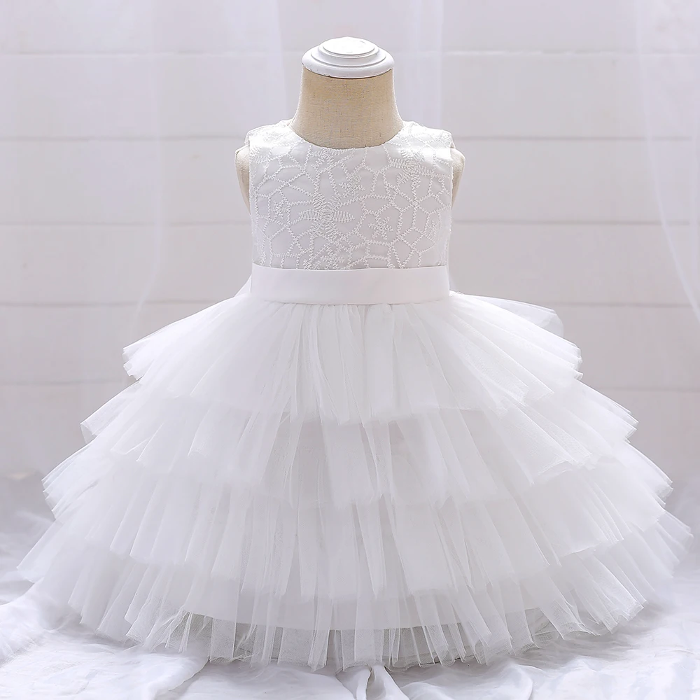 Summer Flower Princess Kids Baby Dress For Girls 1 Years Birthday Party Wedding Bow Dresses Christmas Baptism Prom Girl Clothes