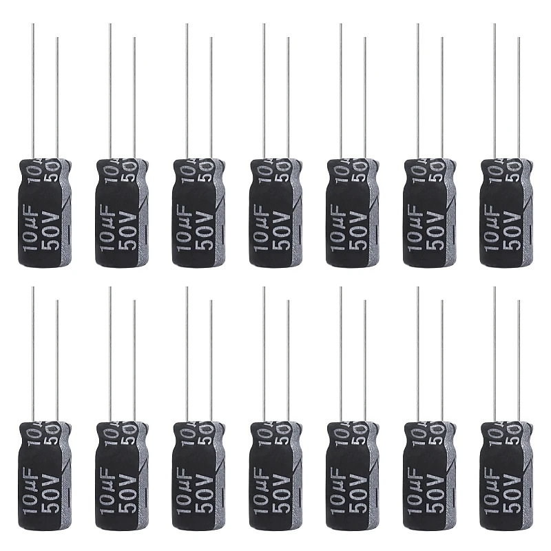 

10uF 50V 5x11mm Electrolytic Capacitor 10 UF MFD 50 Volt 0.2x0.43in Aluminum Capacitors (Pack of 15