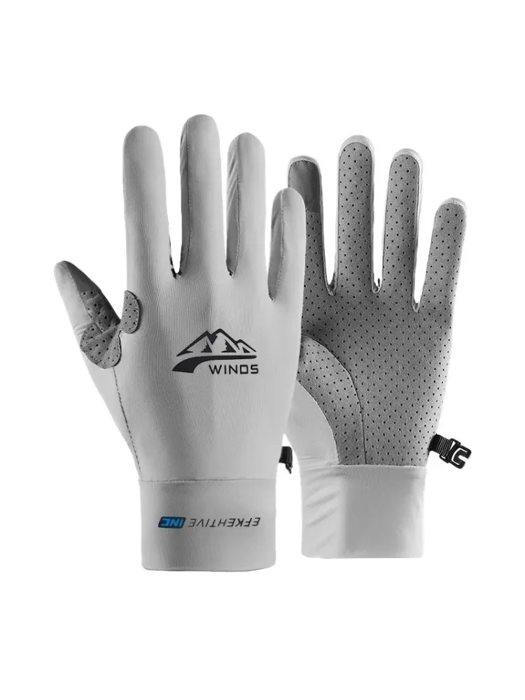 AliExpress NONE Fishing Gloves Ice Silk Touchscreen Non-Slip Fitness UV Protection Gloves Men Women Cycling Summer Motorcycle Elastic Gloves