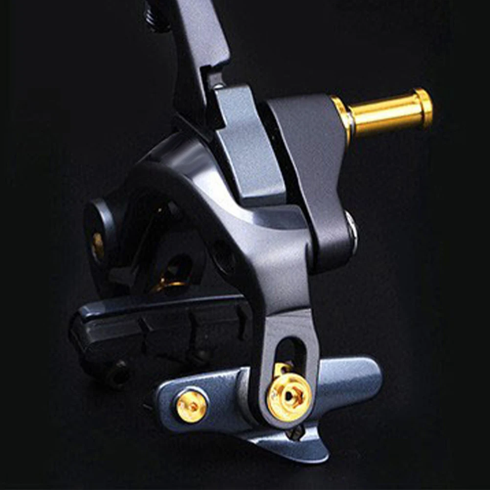 

Titanium Alloy Bike Seatpost Screw M5x40mm Golden Durable Bolts Bicycle Washer Nut Accessories for Mountain Bikes