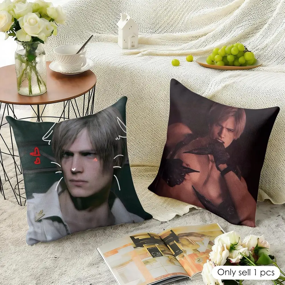 Muscle Leon K-Kennedys Cushion Cover Natural Linen Organic Fabric Double-Sided Printing Sofa Home Decor Gift Pillow Case
