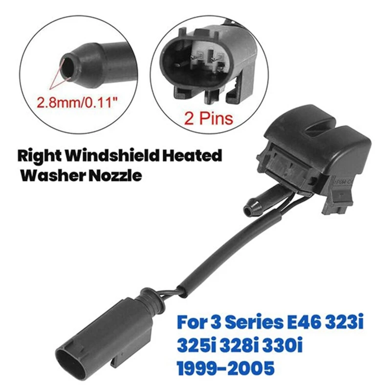 

Front Right Windshield Heated Washer Sprayer Nozzle Jet 61668374366 For BMW 3 Series E46 323I 325I 328I 330I 1999-2005 Parts