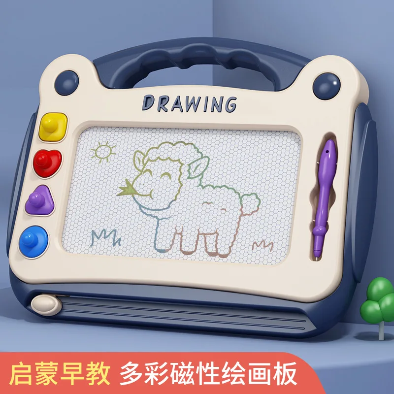 

Large children's drawing board Household children's magnetic writing board can be erased baby graffiti magnetic drawing toy elm