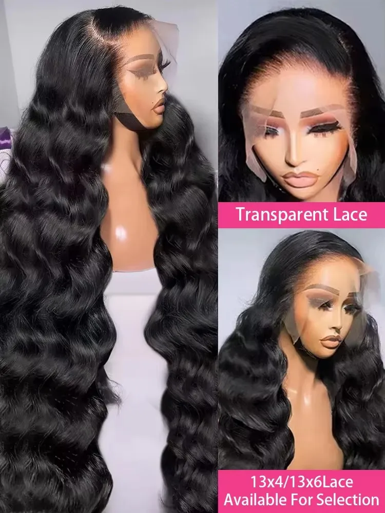 30 40 Inch 200 Density 13x6 HD Body Wave Lace Frontal Human Hair Wig Brazilian 13x4 HD Lace Frontal Human Hair Wigs For Women