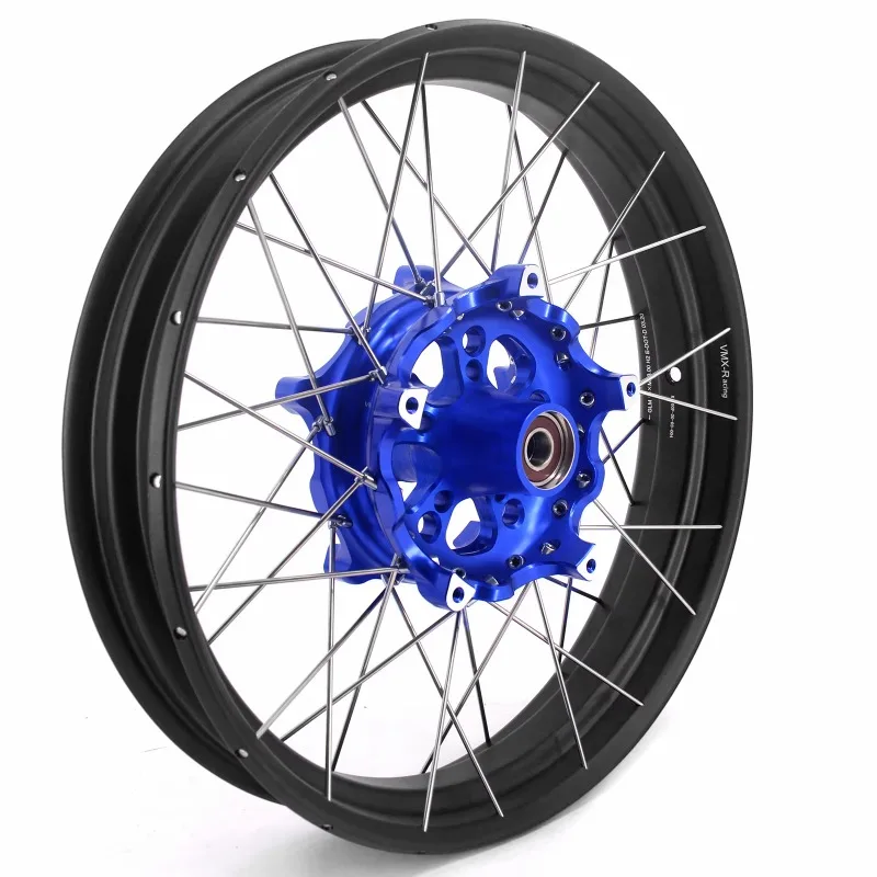 

【2025】VMX 3.0*19"/4.5*17" Spoked Tubeless Wheels Rims Set Replacement For BMW R1200GS 2013- 2021 Blue Hub Black Rim